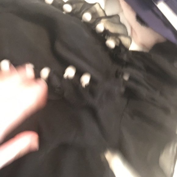 kate spade black white detail top blouse small - Picture 2 of 6